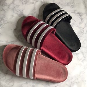 adidas velour slides